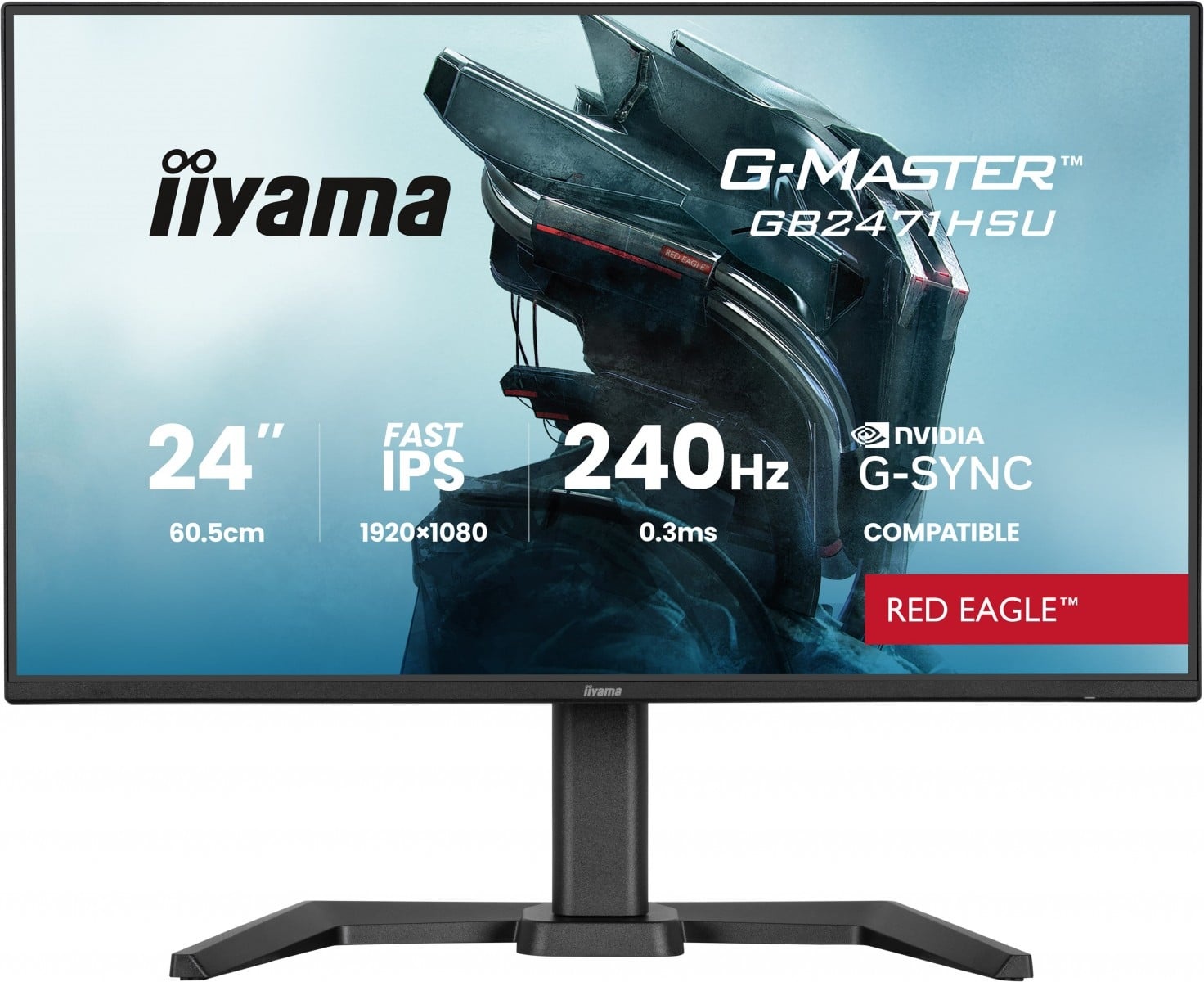 IIYAMA iiyama GB2471HSU-B1 Monitor da gioco G-Master 23,8" IPS FHD 240Hz 2xHDMI DP USB 3.2 USB-C Adaptive G-SYNC - MONITOR E ACCESSORI | TecnoCARE.net Sabaudia, Latina, Terracina, San Felice Circeo e Pontinia