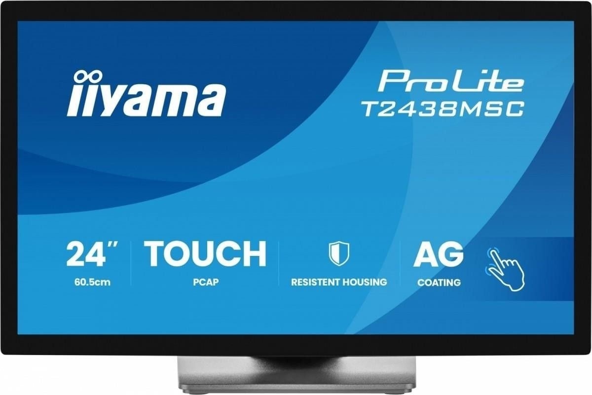 IIYAMA iiyama T2438MSC-B2 Monitor Touch ProLite 24" IPS FHD PCAP 10 punti 600cd IP1X 2xUSB HDMI DP - MONITOR E ACCESSORI | TecnoCARE.net Sabaudia, Latina, Terracina, San Felice Circeo e Pontinia