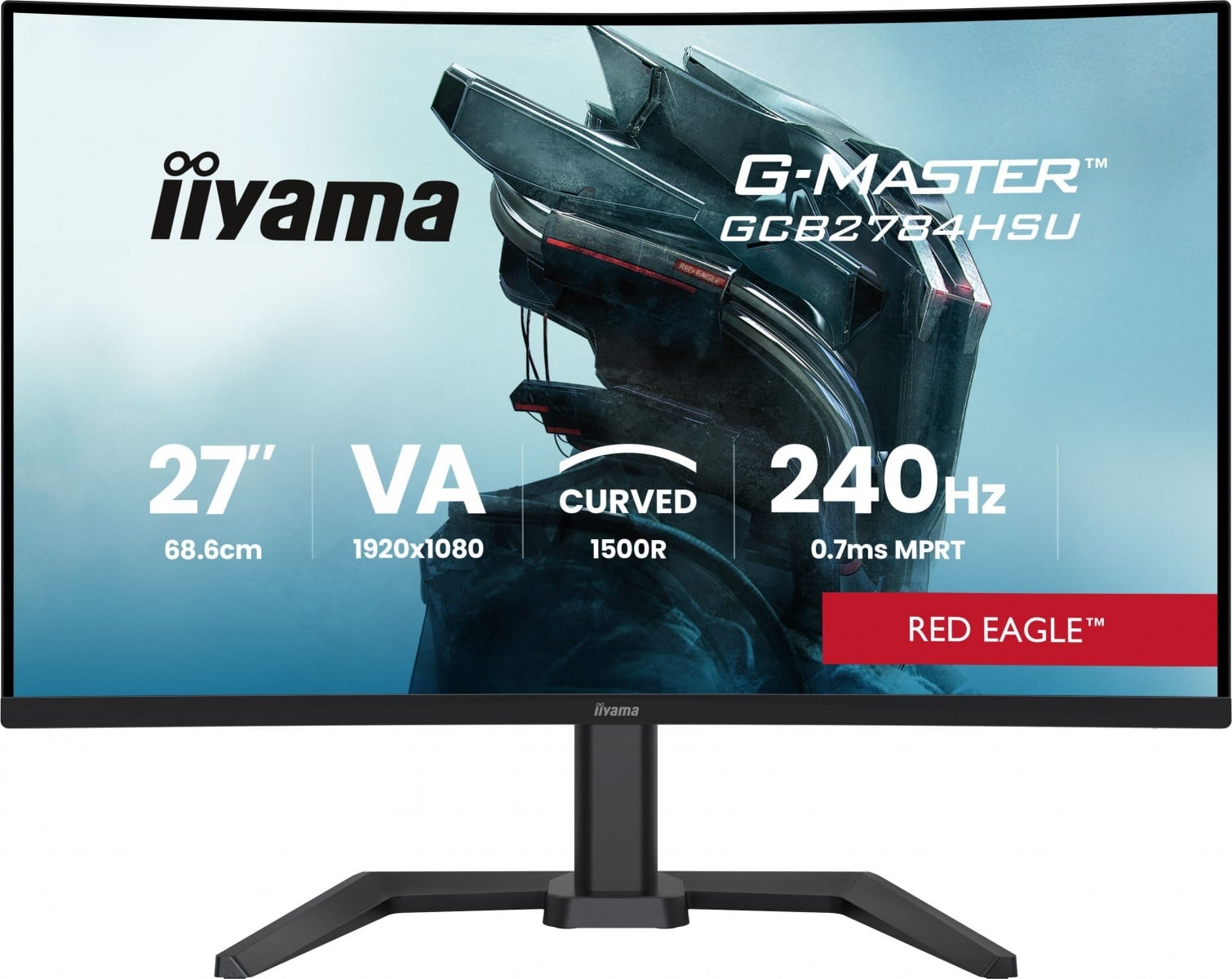 IIYAMA iiyama GCB2784HSU-B1 Monitor da gioco G-Master 27" VA FHD 240Hz 0,7ms 1500R 2xHDMI DP 2xUSB HAS FreeSync Premium HDR10 - MONITOR E ACCESSORI | TecnoCARE.net Sabaudia, Latina, Terracina, San Felice Circeo e Pontinia