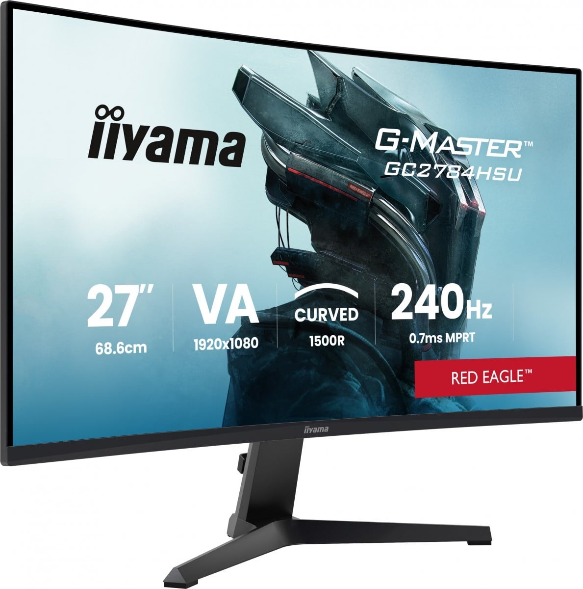 IIYAMA iiyama GC2784HSU-B1 Monitor da gioco G-Master 27" VA FHD 240Hz 0,7ms 1500R 2xHDMI DP 2xUSB FreeSync Premium HDR10 - MONITOR E ACCESSORI | TecnoCARE.net Sabaudia, Latina, Terracina, San Felice Circeo e Pontinia