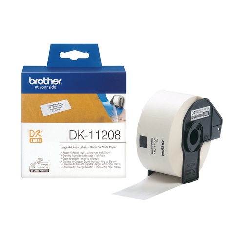 BROTHER BROTHER DK-11208 NASTRO ETICHETTE BIANCO, 400 ETICHETTE/ROTOLO, 38MM x 90MM - NASTRI AGHI | TecnoCARE.net Sabaudia, Latina, Terracina, San Felice Circeo e Pontinia