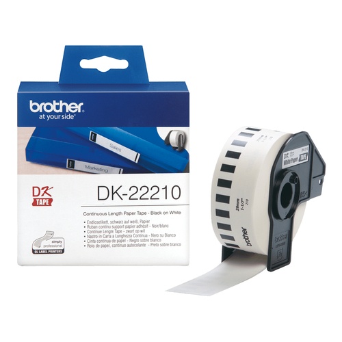 BROTHER BROTHER DK-22210 NASTRO NERO TERMICO, 29MM, 30,48 METRI DI LUNGHEZZA - NASTRI AGHI | TecnoCARE.net Sabaudia, Latina, Terracina, San Felice Circeo e Pontinia