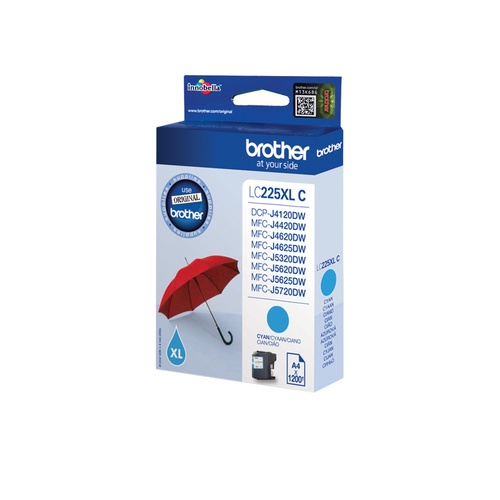 BROTHER Brother LC-225XLC cartuccia d'inchiostro 1 pz Originale Ciano - STAMPANTI E SCANNER | TecnoCARE.net Sabaudia, Latina, Terracina, San Felice Circeo e Pontinia