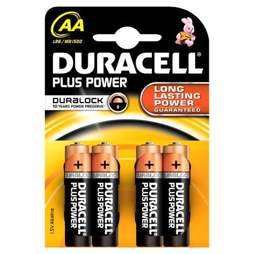 DURACELL DURACELL PILE ALCALINE AA 1,5V NON RICARICABILI PLUS POWER CONFEZIONE DA 4 PILE - BATTERIE | TecnoCARE.net Sabaudia, Latina, Terracina, San Felice Circeo e Pontinia