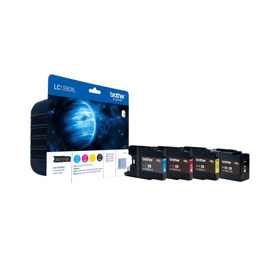 BROTHER Brother LC1280XLVALBP cartuccia d'inchiostro 4 pz Originale Resa elevata (XL) Nero, Ciano, Magenta, Giallo - STAMPANTI E SCANNER | TecnoCARE.net Sabaudia, Latina, Terracina, San Felice Circeo e Pontinia