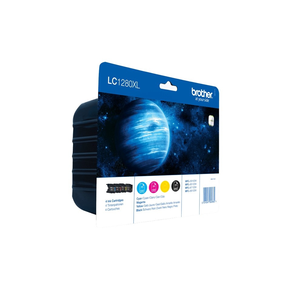 BROTHER Brother LC1280XLVALBP cartuccia d'inchiostro 4 pz Originale Resa elevata (XL) Nero, Ciano, Magenta, Giallo - STAMPANTI E SCANNER | TecnoCARE.net Sabaudia, Latina, Terracina, San Felice Circeo e Pontinia