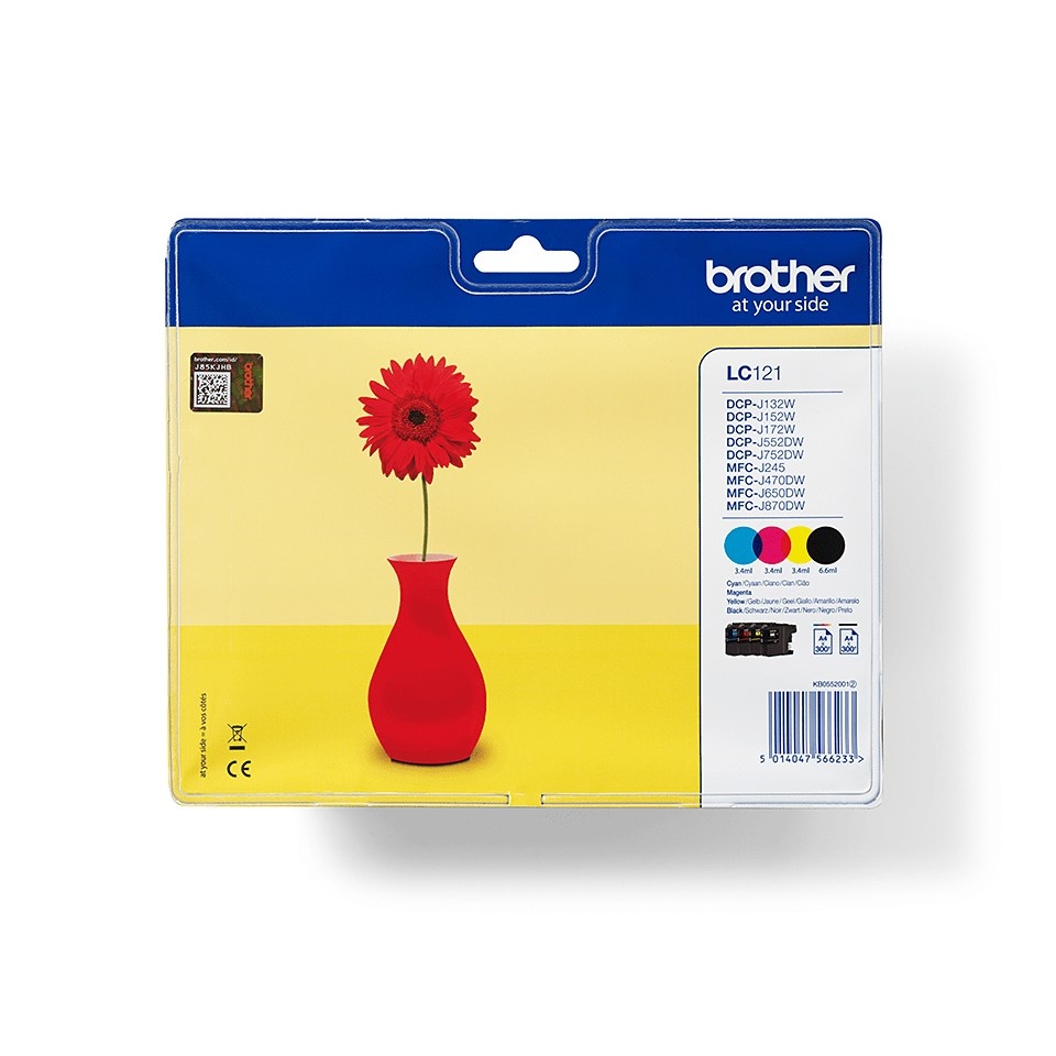 BROTHER Brother LC-121VALBPDR cartuccia d'inchiostro 4 pz Originale Nero, Ciano, Magenta, Giallo - STAMPANTI E SCANNER | TecnoCARE.net Sabaudia, Latina, Terracina, San Felice Circeo e Pontinia