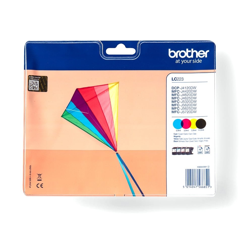 BROTHER Brother LC-223VALBPDR cartuccia d'inchiostro 1 pz Originale Nero, Ciano, Magenta, Giallo - STAMPANTI E SCANNER | TecnoCARE.net Sabaudia, Latina, Terracina, San Felice Circeo e Pontinia
