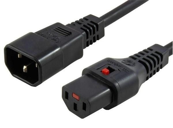 IEC LOCK Cavo di alimentazione IEC C14/IEC C13 dritto M/F 1m nero con blocco IEC LOCK - CAVI PER COMPUTER E PERIFERICHE | TecnoCARE.net Sabaudia, Latina, Terracina, San Felice Circeo e Pontinia
