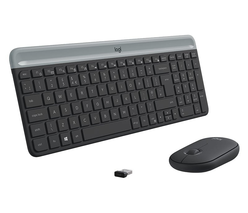 LOGITECH Logitech Slim MK470 tastiera Mouse incluso Ufficio RF Wireless QWERTY Inglese UK Grafite - TASTIERE E CONTROLLER | TecnoCARE.net Sabaudia, Latina, Terracina, San Felice Circeo e Pontinia