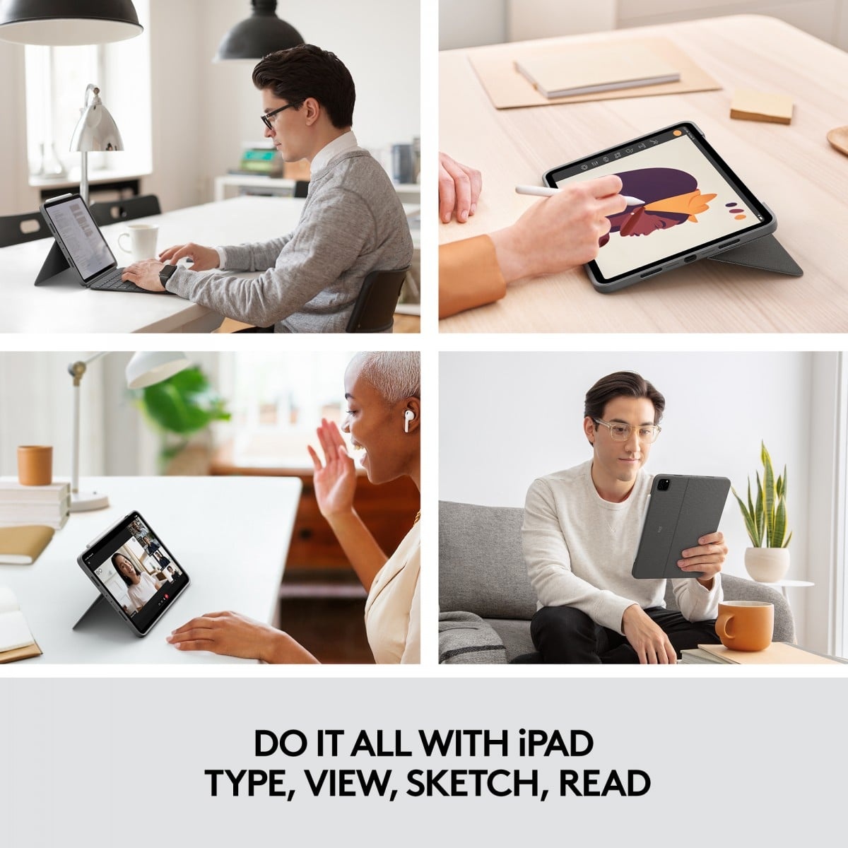 LOGITECH Logitech Combo Touch QWERTY Inglese UK Smart Connector Grigio - TASTIERE E CONTROLLER | TecnoCARE.net Sabaudia, Latina, Terracina, San Felice Circeo e Pontinia