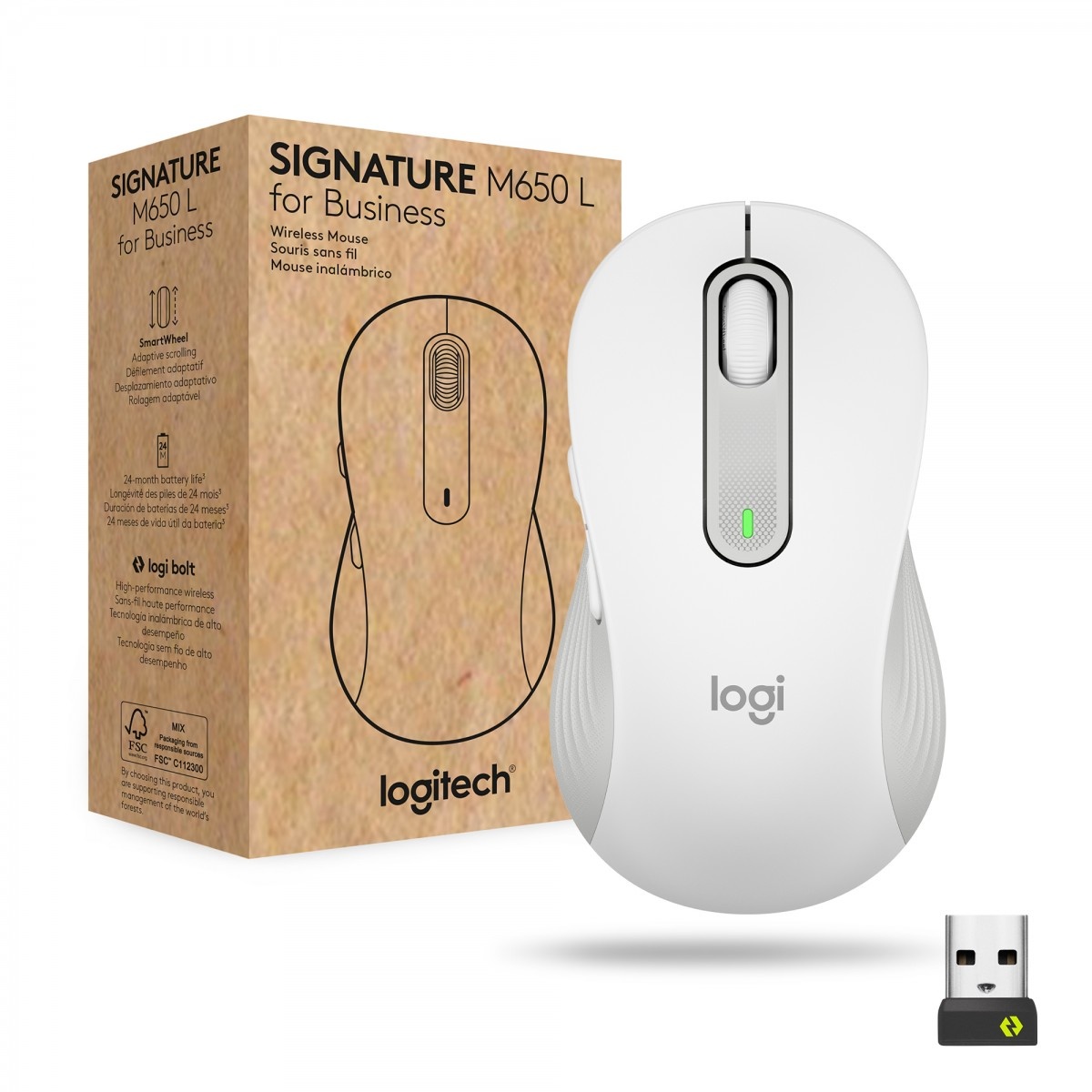 LOGITECH Logitech 910-006275 M650 Signature per Business Mouse Wireless Bianco sporco - TASTIERE E CONTROLLER | TecnoCARE.net Sabaudia, Latina, Terracina, San Felice Circeo e Pontinia