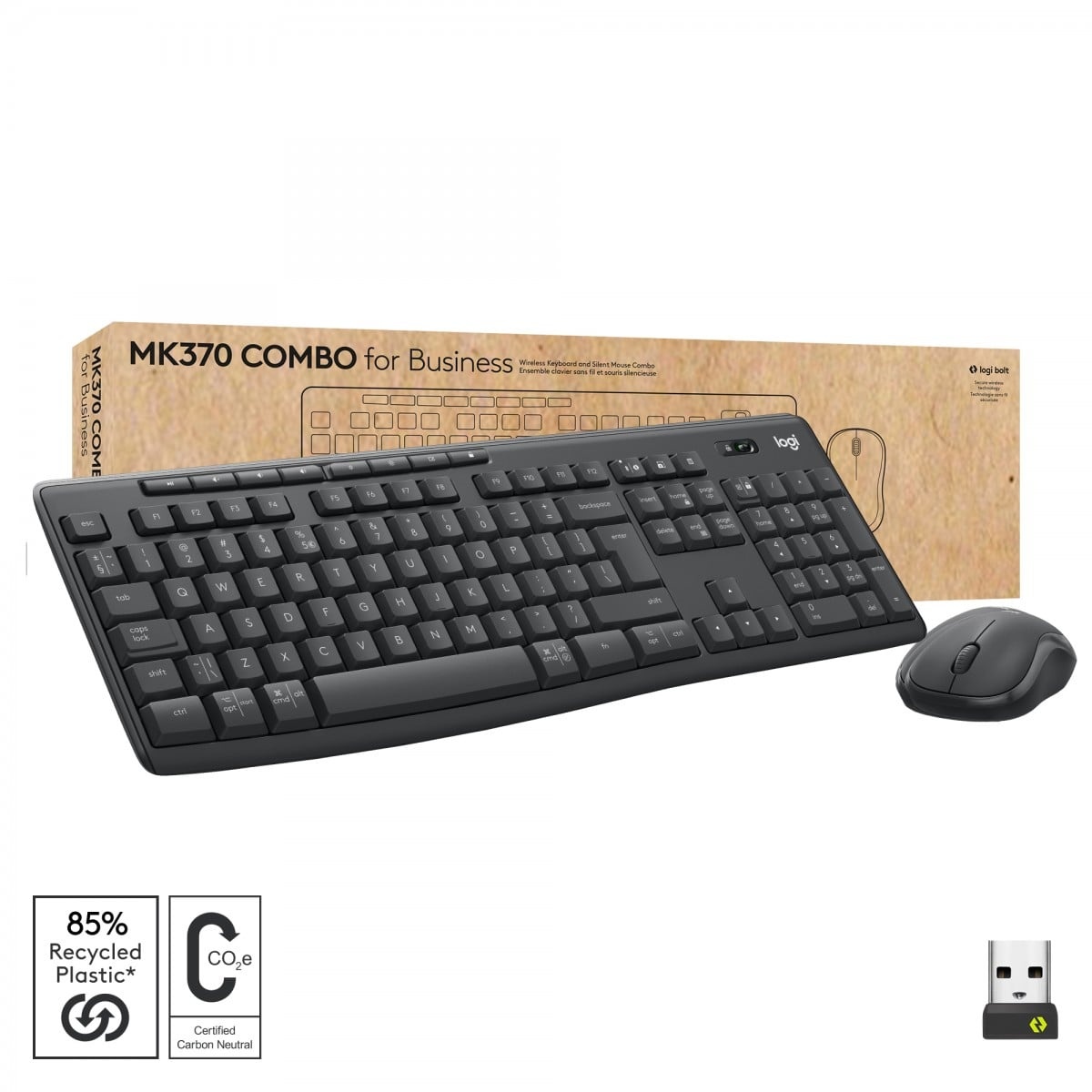 LOGITECH Logitech MK370 Combo for Business tastiera Mouse incluso Ufficio Bluetooth AZERTY Belga Grafite - TASTIERE E CONTROLLER | TecnoCARE.net Sabaudia, Latina, Terracina, San Felice Circeo e Pontinia