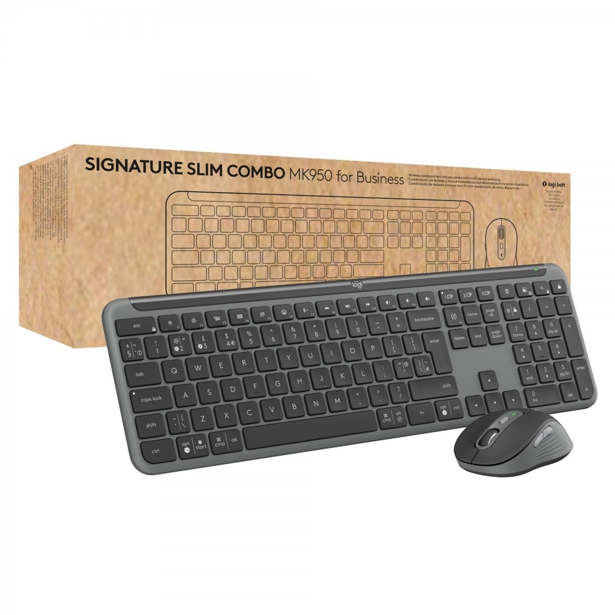 LOGITECH Logitech 920-012505 tastiera Mouse incluso Ufficio RF senza fili + Bluetooth AZERTY Francese Grafite - TASTIERE E CONTROLLER | TecnoCARE.net Sabaudia, Latina, Terracina, San Felice Circeo e Pontinia