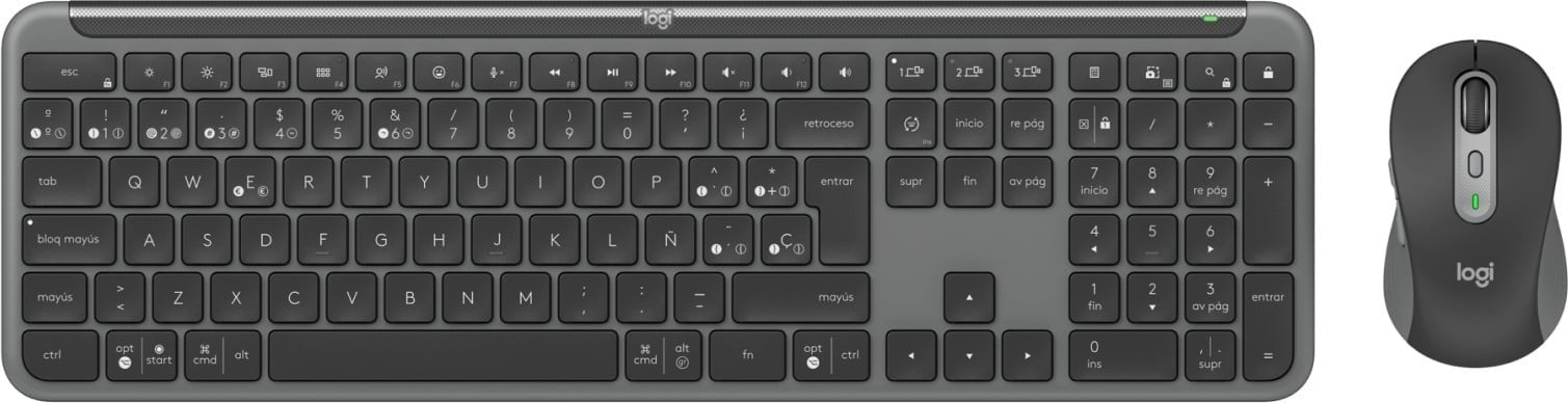 LOGITECH Logitech Signature Slim Combo MK950 tastiera Mouse incluso Ufficio RF senza fili + Bluetooth QWERTY Spagnolo Grafite - TASTIERE E CONTROLLER | TecnoCARE.net Sabaudia, Latina, Terracina, San Felice Circeo e Pontinia