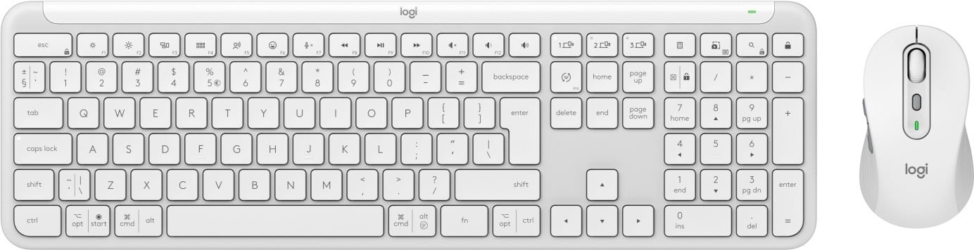 LOGITECH Logitech 920-012491 tastiera Mouse incluso Ufficio RF senza fili + Bluetooth QWERTY US International Bianco - TASTIERE E CONTROLLER | TecnoCARE.net Sabaudia, Latina, Terracina, San Felice Circeo e Pontinia
