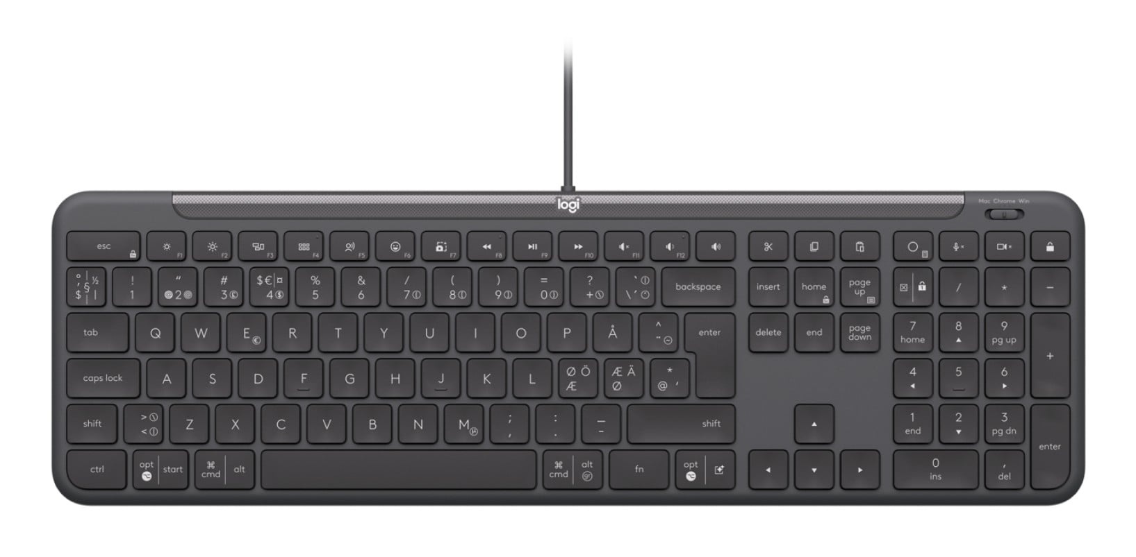 LOGITECH Logitech Tastiera Cablata K620 per Aziende - Grafite - UK - TASTIERE E CONTROLLER | TecnoCARE.net Sabaudia, Latina, Terracina, San Felice Circeo e Pontinia