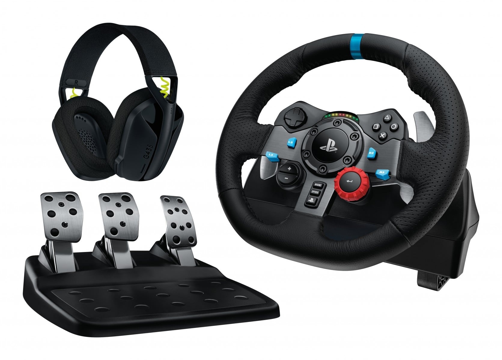 LOGITECH Logitech 991-000539 G29 Driving Force + G435 Bundle Gaming Nero - PERIFERICHE DI GIOCO | TecnoCARE.net Sabaudia, Latina, Terracina, San Felice Circeo e Pontinia