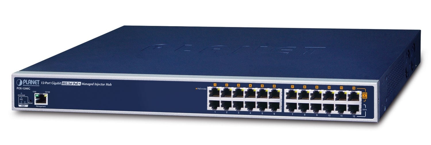 PLANET PLANET POE1200G switch di rete Gestito Gigabit Ethernet (10/100/1000) Supporto Power over Ethernet (PoE) 1U Blu - RETI | TecnoCARE.net Sabaudia, Latina, Terracina, San Felice Circeo e Pontinia