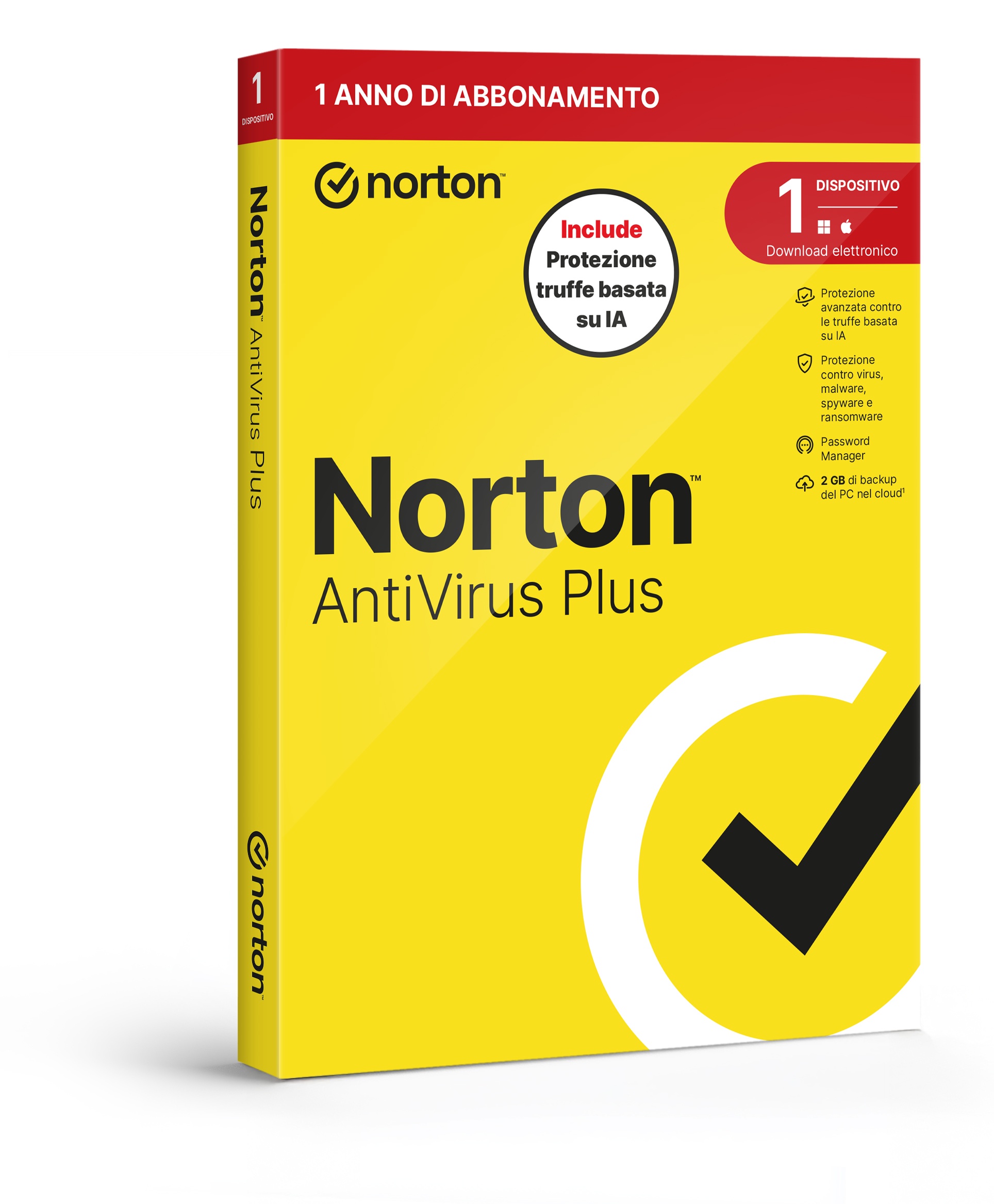 SYMANTEC NORTON ANTIVIRUS PLUS 2026 -ANTITRUFFA- 1 DISPOSITIVO 12 MESI 2GB - IT BOX - ANTIVIRUS | TecnoCARE.net Sabaudia, Latina, Terracina, San Felice Circeo e Pontinia