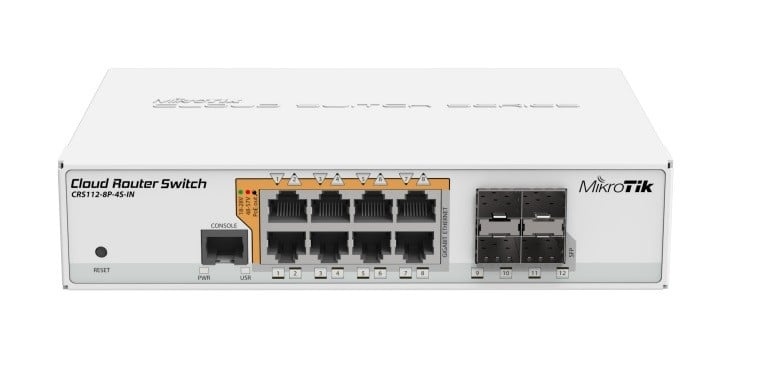 MIKROTIK Mikrotik CRS112-8P-4S-IN switch di rete Gigabit Ethernet (10/100/1000) Supporto Power over Ethernet (PoE) Bianco - RETI | TecnoCARE.net Sabaudia, Latina, Terracina, San Felice Circeo e Pontinia