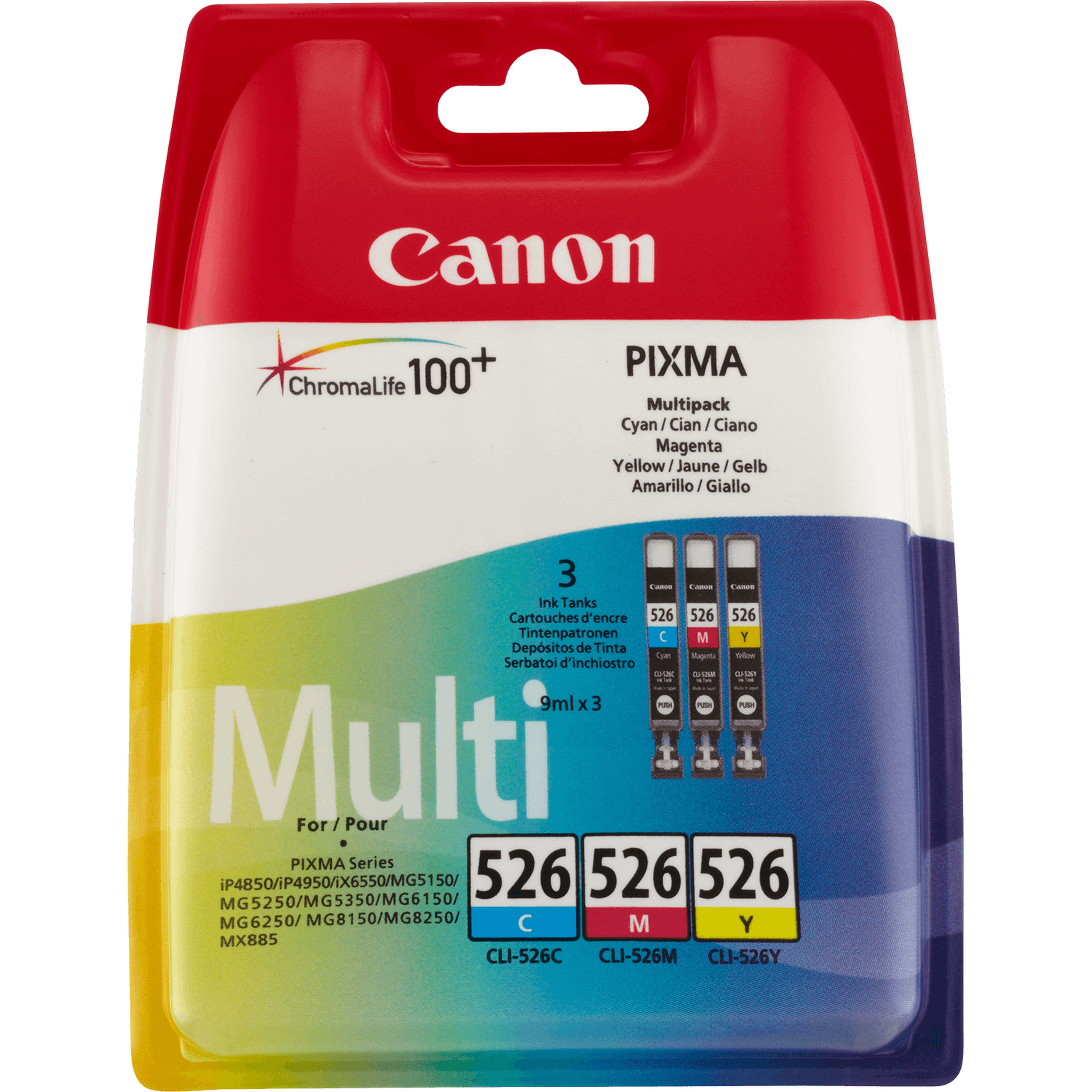 CANON Canon Cartucce d’inchiostro colore Multipack CLI-526 C/M/Y - STAMPANTI E SCANNER | TecnoCARE.net Sabaudia, Latina, Terracina, San Felice Circeo e Pontinia