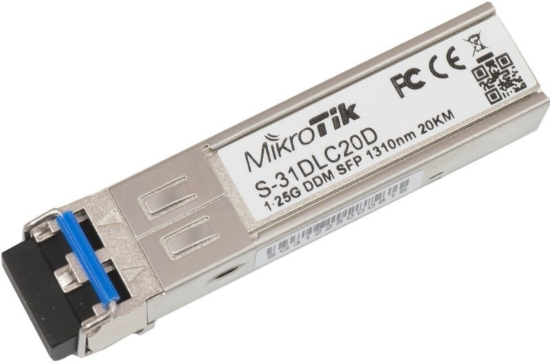 MIKROTIK Mikrotik S-31DLC20D modulo del ricetrasmettitore di rete 1250 Mbit/s SFP 1310 nm - RETI | TecnoCARE.net Sabaudia, Latina, Terracina, San Felice Circeo e Pontinia