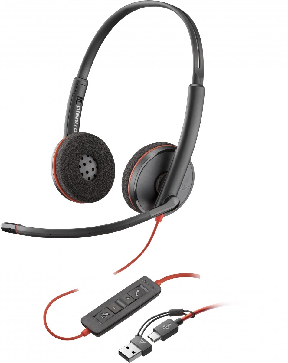 HP POLY HP Poly Blackwire 3220 Stereo USB-C Headset +USB-C/A Adapter Auricolare Cablato A Padiglione Business/Everyday USB tipo-C Nero - AUDIO E CUFFIE PORTATILI | TecnoCARE.net Sabaudia, Latina, Terracina, San Felice Circeo e Pontinia