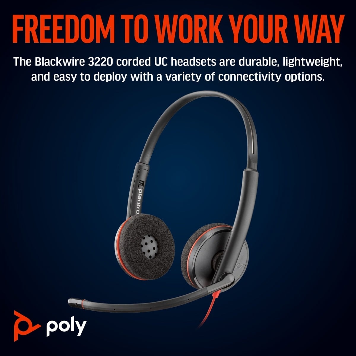 HP POLY HP Poly Blackwire 3220 Stereo USB-C Headset +USB-C/A Adapter Auricolare Cablato A Padiglione Business/Everyday USB tipo-C Nero - AUDIO E CUFFIE PORTATILI | TecnoCARE.net Sabaudia, Latina, Terracina, San Felice Circeo e Pontinia