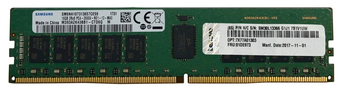 LENOVO ThinkSystem 16GB TruDDR4 3200 MHz (2Rx8 1.2V) RDIMM - COMPONENTI | TecnoCARE.net Sabaudia, Latina, Terracina, San Felice Circeo e Pontinia
