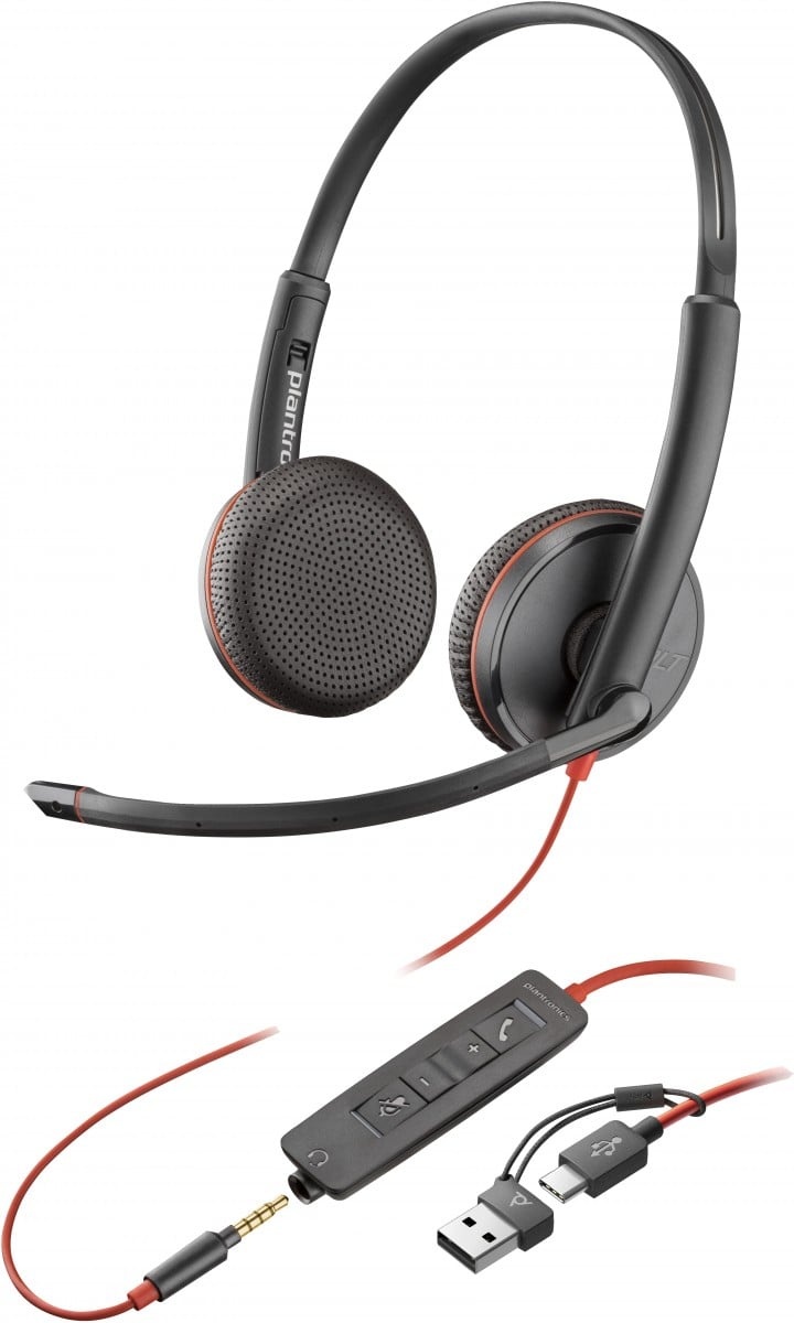 HP POLY HP Poly Blackwire 3225 Stereo USB-C Headset +3.5mm Plug +USB-C/A Adapter (Bulk) Auricolare Cablato A Padiglione Ufficio USB tipo-C Nero - AUDIO E CUFFIE PORTATILI | TecnoCARE.net Sabaudia, Latina, Terracina, San Felice Circeo e Pontinia