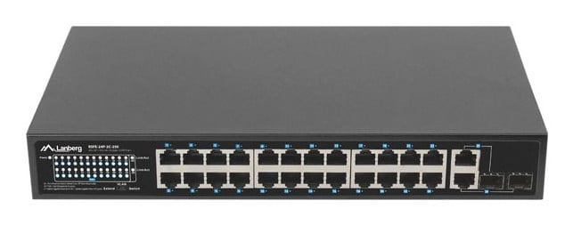 LANBERG Lanberg RSFE-24P-2C-250 switch di rete Non gestito Gigabit Ethernet (10/100/1000) Supporto Power over Ethernet (PoE) 1U Nero - RETI | TecnoCARE.net Sabaudia, Latina, Terracina, San Felice Circeo e Pontinia