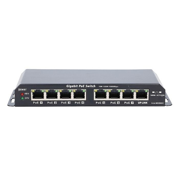EXTRALINK Extralink KRATOS | PoE Switch | 7x Gigabit PoE, 1x Uplink RJ45, Power Supply 24V 2.5A, 60W - RETI | TecnoCARE.net Sabaudia, Latina, Terracina, San Felice Circeo e Pontinia