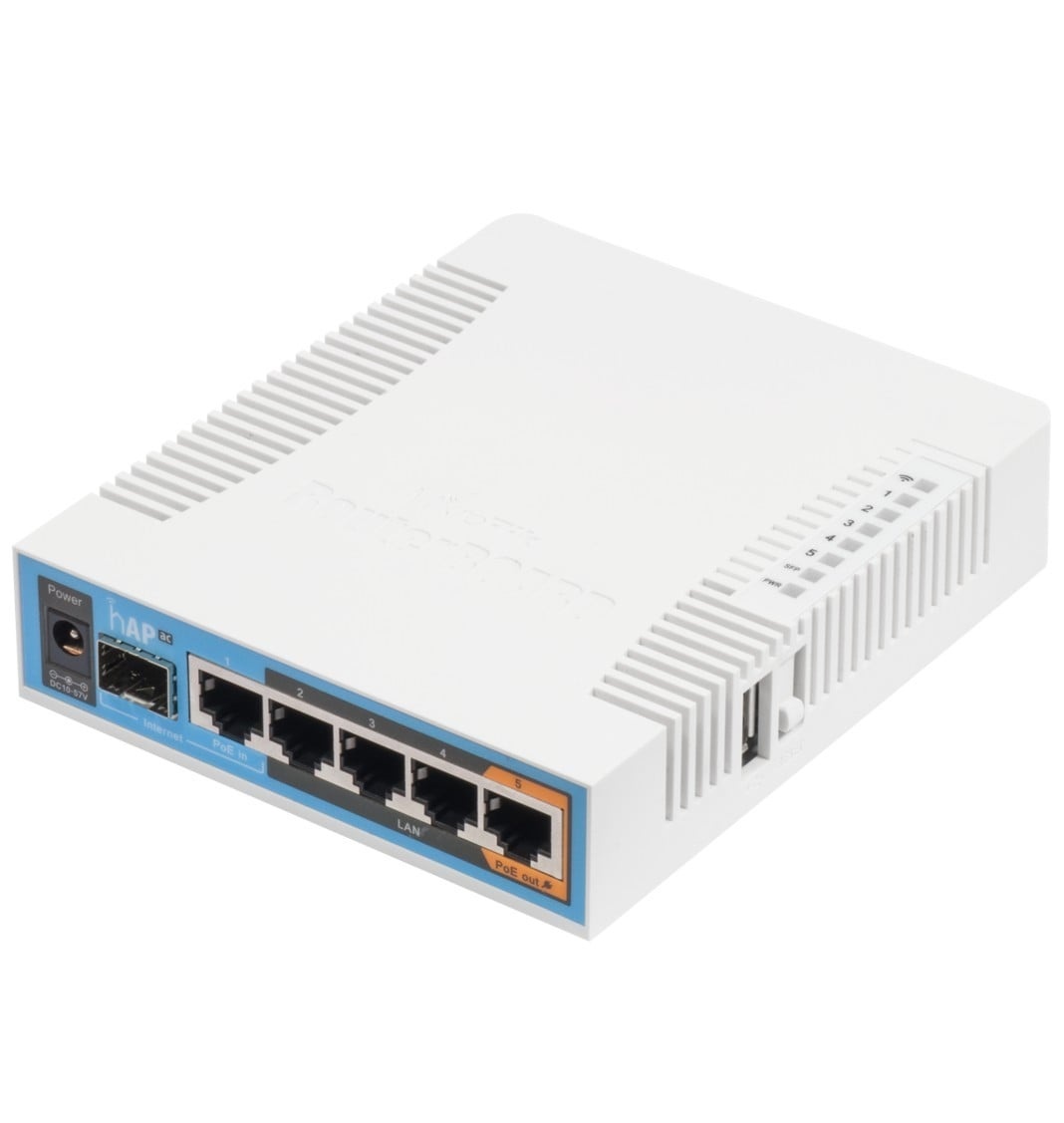 MIKROTIK Mikrotik hAP ac 500 Mbit/s Bianco Supporto Power over Ethernet (PoE) - RETI | TecnoCARE.net Sabaudia, Latina, Terracina, San Felice Circeo e Pontinia