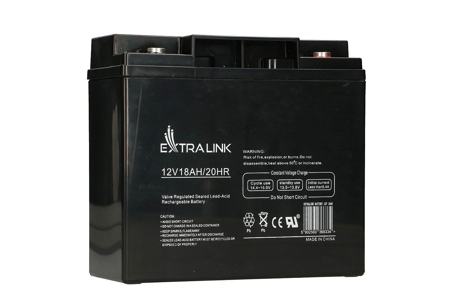 EXTRALINK Extralink AKUMULATOR BATTERY ACCUMULATOR AGM 12V 18AH - Batterie - 18.000 mAh Acido piombo (VRLA) 13,5 V - BATTERIE E ALIMENTATORI | TecnoCARE.net Sabaudia, Latina, Terracina, San Felice Circeo e Pontinia