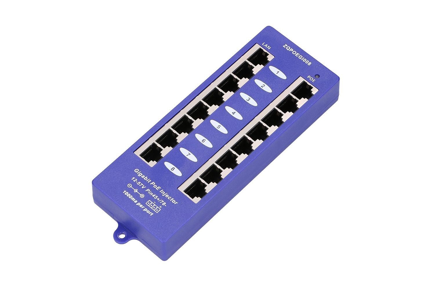 EXTRALINK Extralink 8 Porte | Gigabit PoE Injector | 8x 1000Mb/s RJ45, Modalità B - RETI | TecnoCARE.net Sabaudia, Latina, Terracina, San Felice Circeo e Pontinia