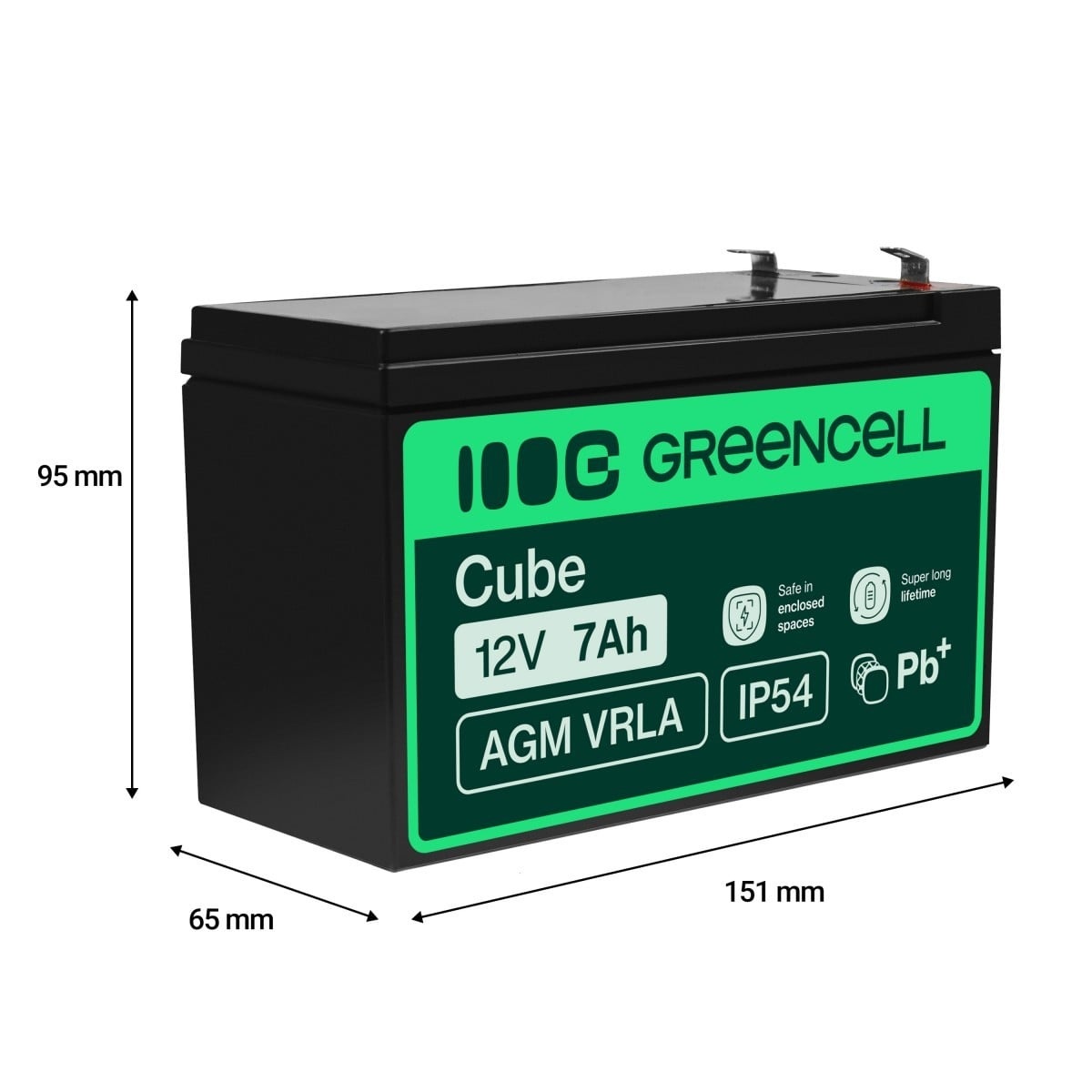 GREEN CELL Green Cell AGM04 batteria UPS Acido piombo (VRLA) 12 V 7 Ah - BATTERIE E ALIMENTATORI | TecnoCARE.net Sabaudia, Latina, Terracina, San Felice Circeo e Pontinia