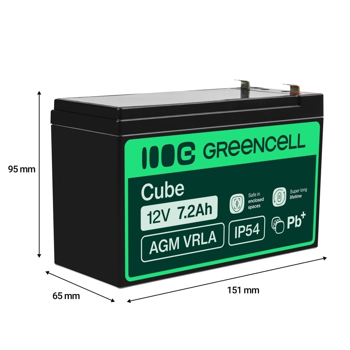 GREEN CELL Green Cell AGM05 batteria UPS Acido piombo (VRLA) 12 V 7,2 Ah - BATTERIE E ALIMENTATORI | TecnoCARE.net Sabaudia, Latina, Terracina, San Felice Circeo e Pontinia