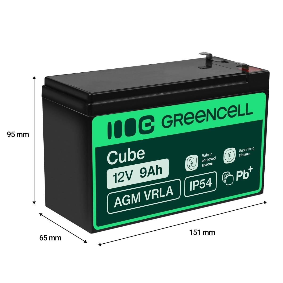 GREEN CELL Green Cell AGM06 batteria UPS Acido piombo (VRLA) 12 V 9 Ah - BATTERIE E ALIMENTATORI | TecnoCARE.net Sabaudia, Latina, Terracina, San Felice Circeo e Pontinia