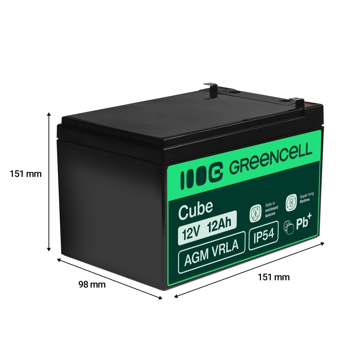 GREEN CELL Green Cell AGM Battery 12V 12Ah - Batterie - 12.000 mAh Acido piombo (VRLA) - BATTERIE E ALIMENTATORI | TecnoCARE.net Sabaudia, Latina, Terracina, San Felice Circeo e Pontinia