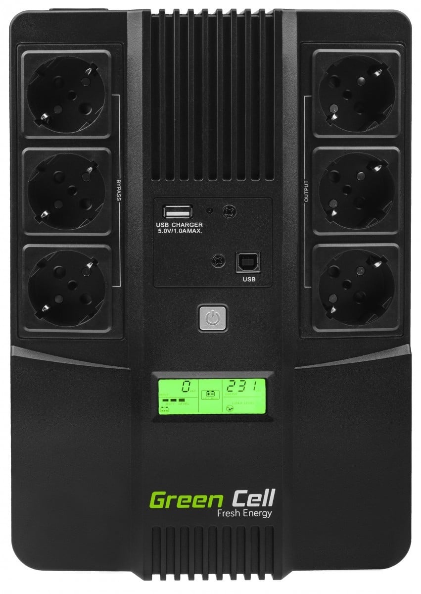 GREEN CELL Green Cell AiO 800VA LCD A linea interattiva 0,8 kVA 480 W 6 presa(e) AC - BATTERIE E ALIMENTATORI | TecnoCARE.net Sabaudia, Latina, Terracina, San Felice Circeo e Pontinia