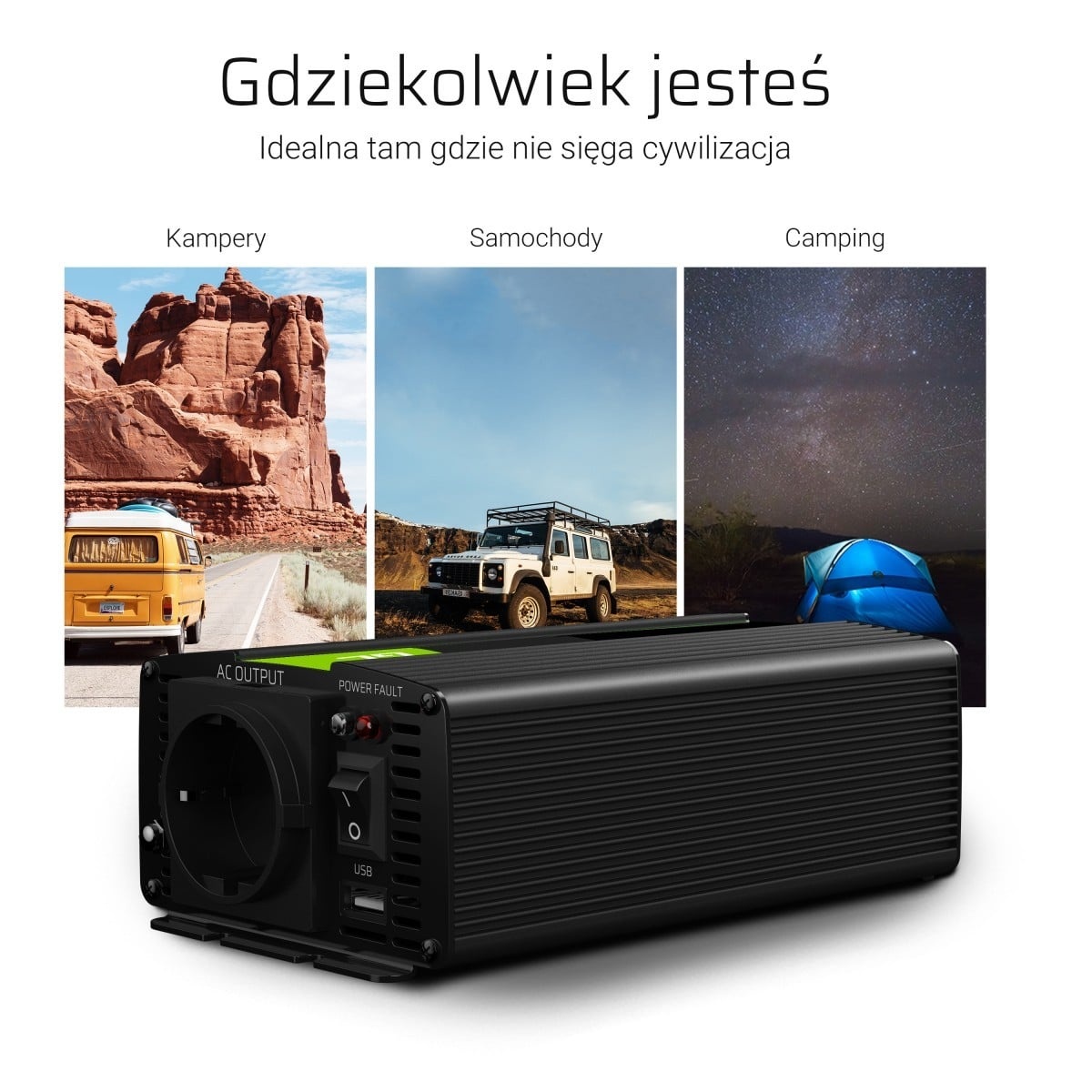 GREEN CELL Green Cell INV02DE adattatore e invertitore Auto 300 W Nero - BATTERIE E ALIMENTATORI | TecnoCARE.net Sabaudia, Latina, Terracina, San Felice Circeo e Pontinia