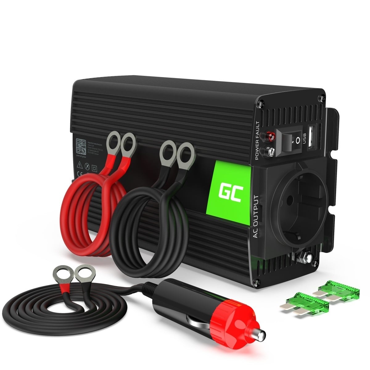 GREEN CELL Green Cell INV03DE - Universale - Auto/interno - 12 V - 500 W - 230 V - 50 Hz - BATTERIE E ALIMENTATORI | TecnoCARE.net Sabaudia, Latina, Terracina, San Felice Circeo e Pontinia