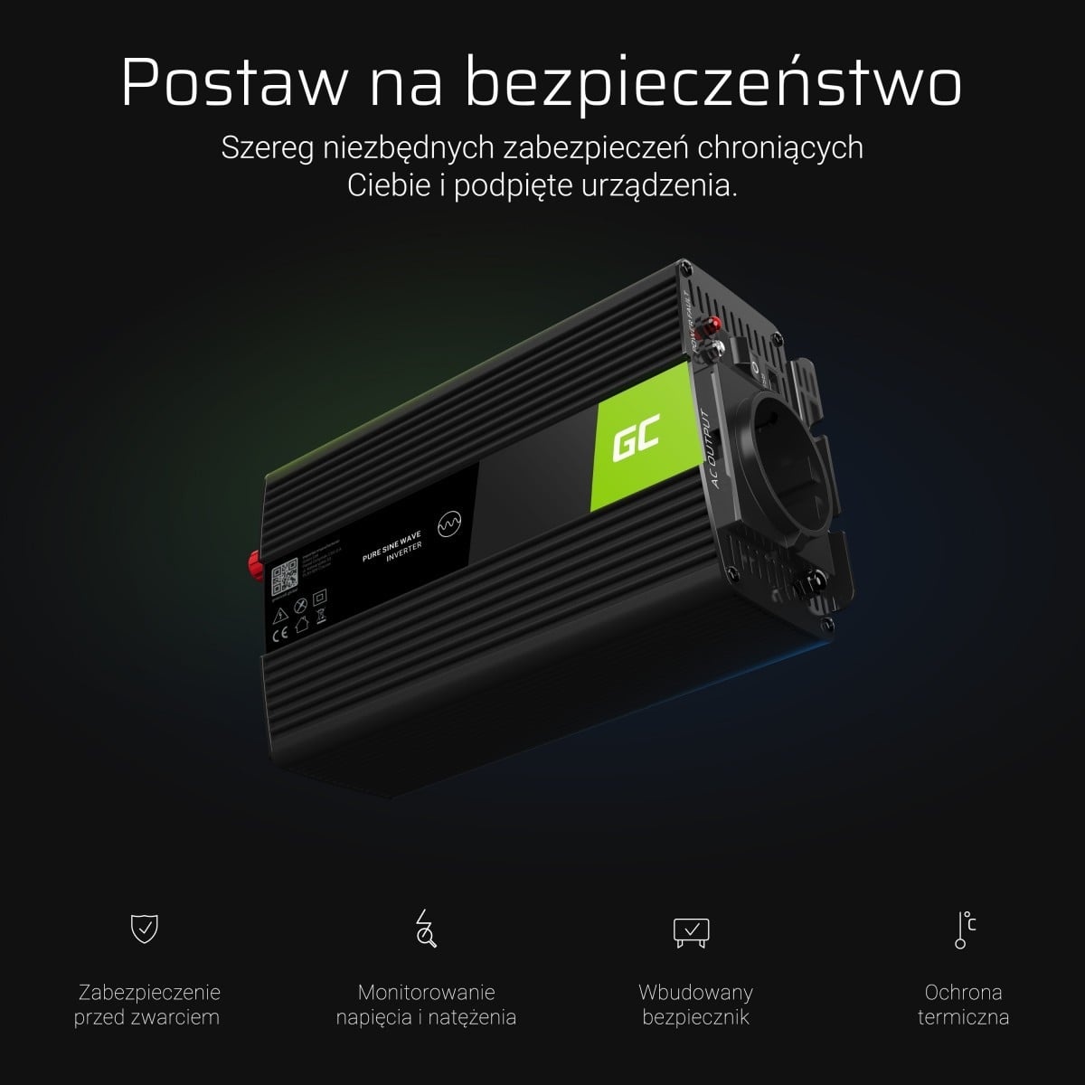 GREEN CELL Green Cell INV05DE adattatore e invertitore Auto 300 W Nero - BATTERIE E ALIMENTATORI | TecnoCARE.net Sabaudia, Latina, Terracina, San Felice Circeo e Pontinia