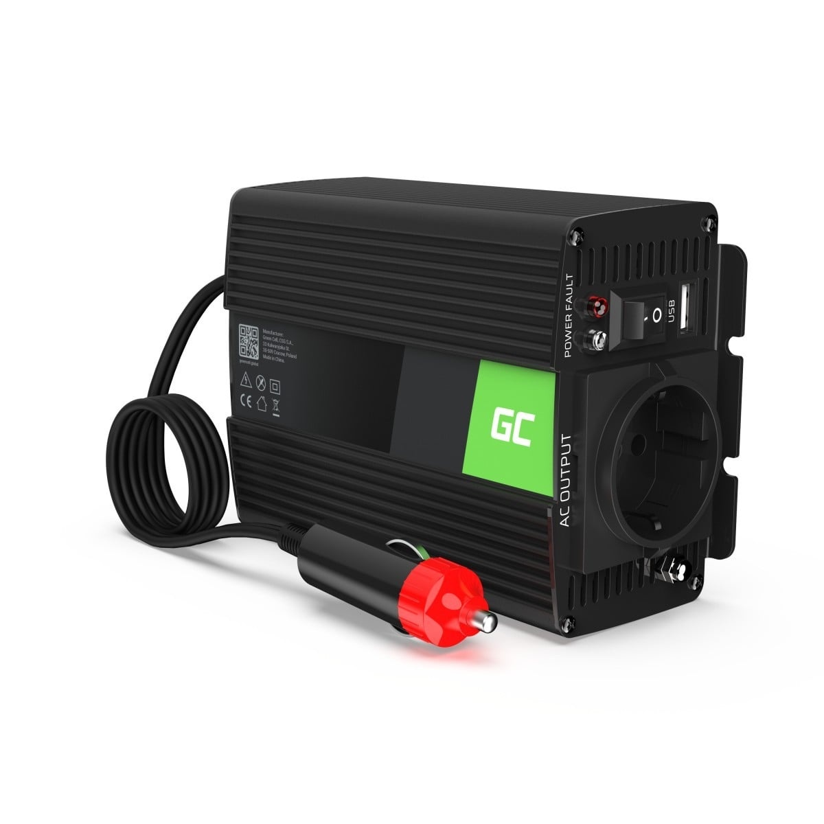 GREEN CELL Green Cell INV06 adattatore e invertitore Auto 150 W Nero - BATTERIE E ALIMENTATORI | TecnoCARE.net Sabaudia, Latina, Terracina, San Felice Circeo e Pontinia