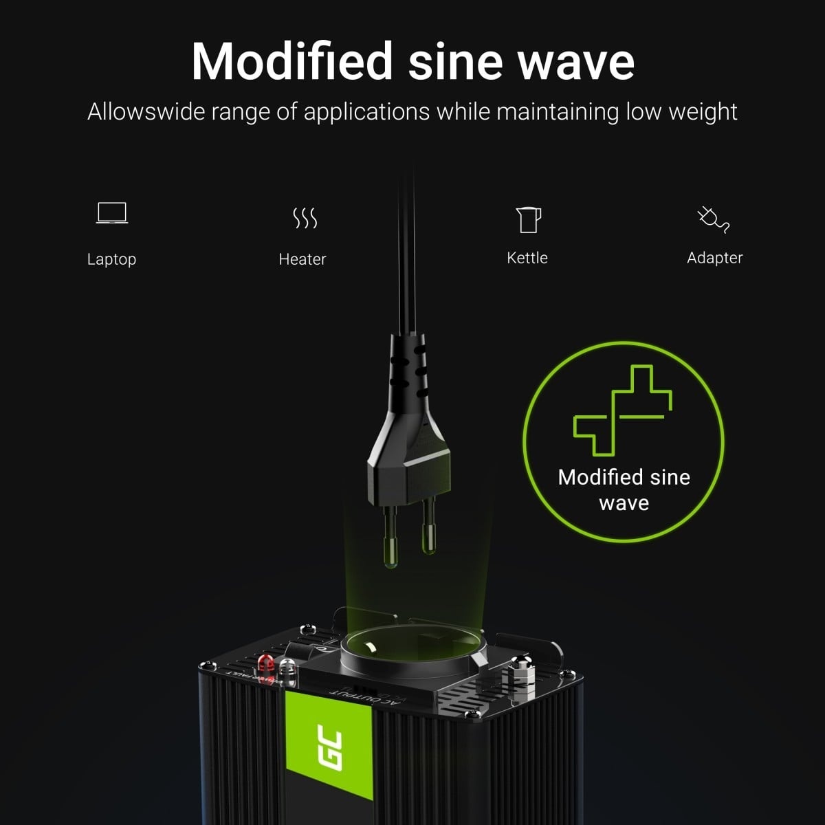GREEN CELL Green Cell INV06 adattatore e invertitore Auto 150 W Nero - BATTERIE E ALIMENTATORI | TecnoCARE.net Sabaudia, Latina, Terracina, San Felice Circeo e Pontinia