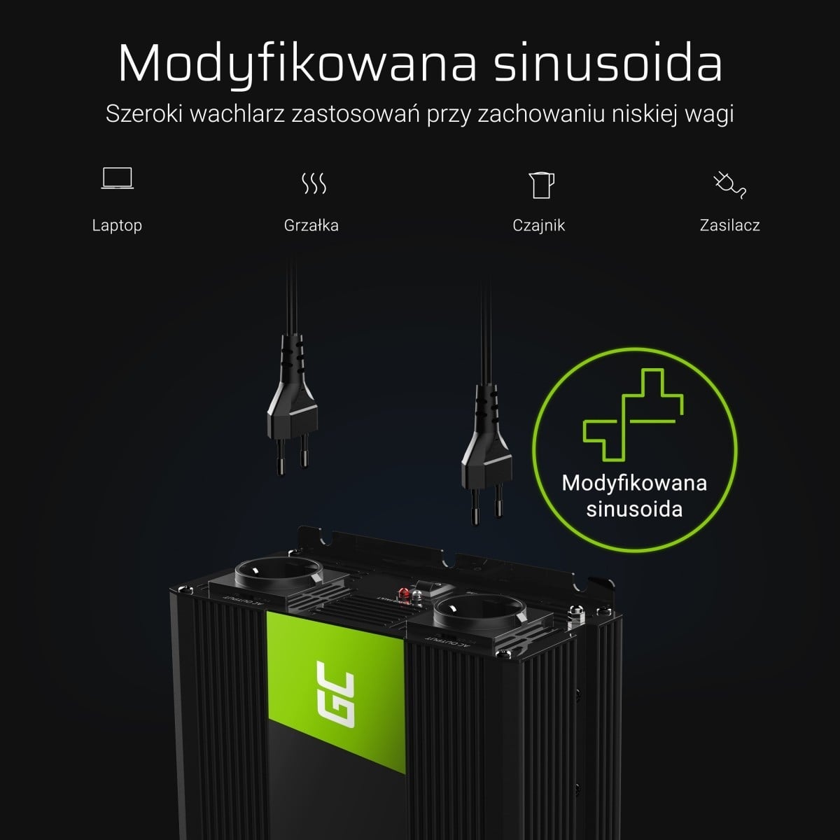 GREEN CELL Green Cell INV10 adattatore e invertitore Auto 2000 W Nero - BATTERIE E ALIMENTATORI | TecnoCARE.net Sabaudia, Latina, Terracina, San Felice Circeo e Pontinia