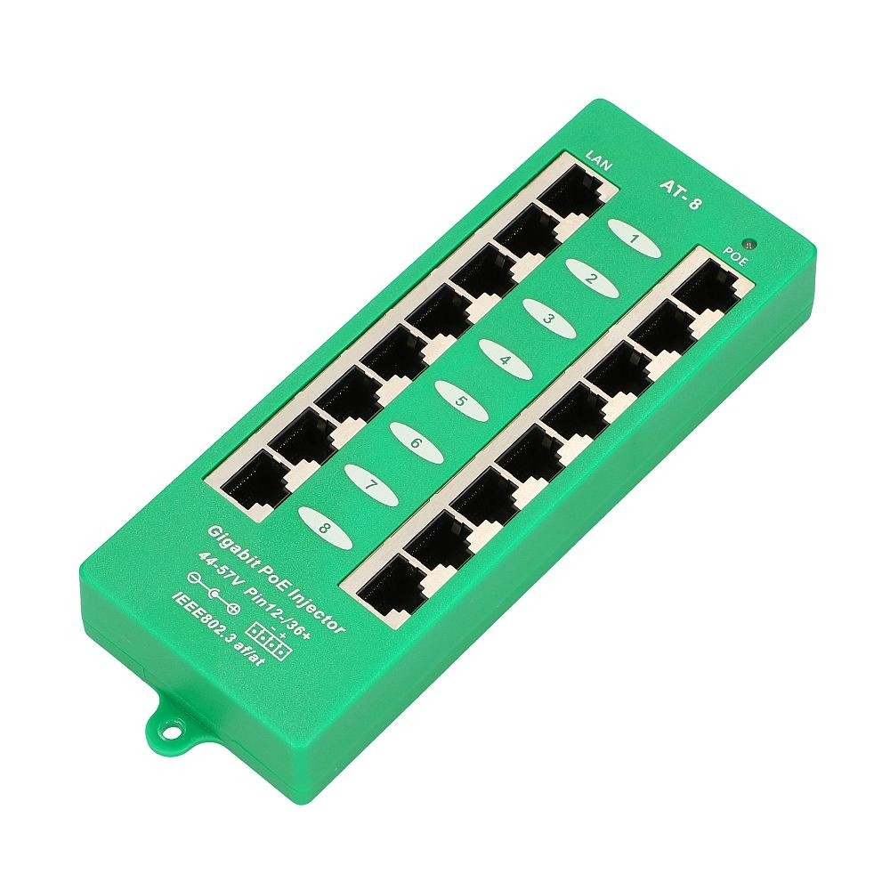 EXTRALINK Extralink 8 Porte | Gigabit PoE Injector | Attivo, 8 porte Gigabit 802.3at/af, Modalità A - RETI | TecnoCARE.net Sabaudia, Latina, Terracina, San Felice Circeo e Pontinia