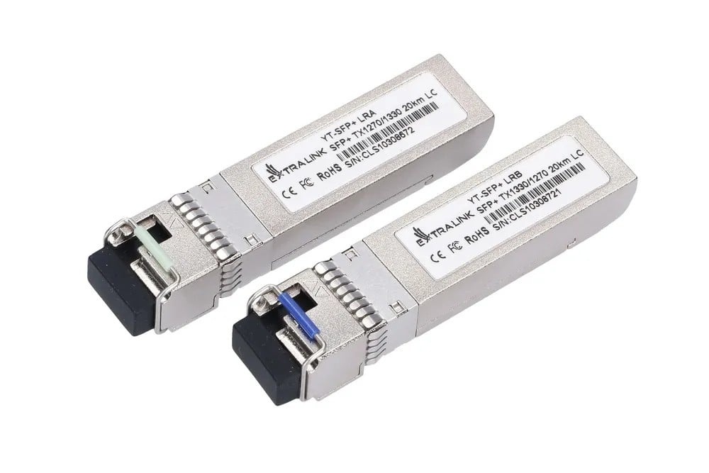 EXTRALINK Extralink SFP+ 10G | Modulo SFP+ WDM | 10Gbps 1270/1330nm, single mode, 20km, LC, DOM, coppia, dedicata a HP/ARUBA - RETI | TecnoCARE.net Sabaudia, Latina, Terracina, San Felice Circeo e Pontinia