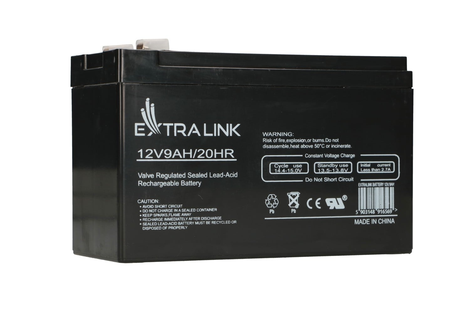 EXTRALINK Extralink AKUMULATOR BATTERY ACCUMULATOR AGM 12V 9AH Acido piombo (VRLA) - BATTERIE E ALIMENTATORI | TecnoCARE.net Sabaudia, Latina, Terracina, San Felice Circeo e Pontinia